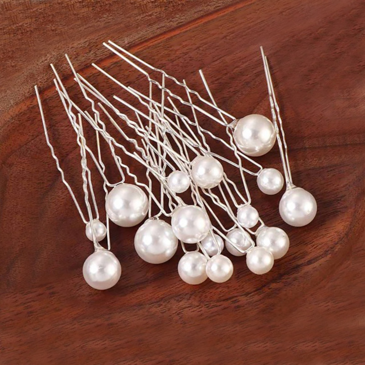 18 個ブライダルヘアピン U 字型金属バレッタ模擬パールウ - Pearl Hair Pin のレビューと価格