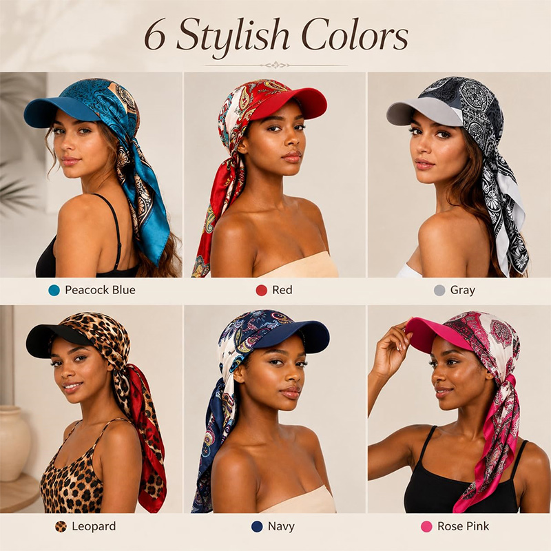 ファッションプリントスクエアスカーフ帽子女性用サテンバンダナ - Women'S Accessories Go Outdoors のレビューと価格