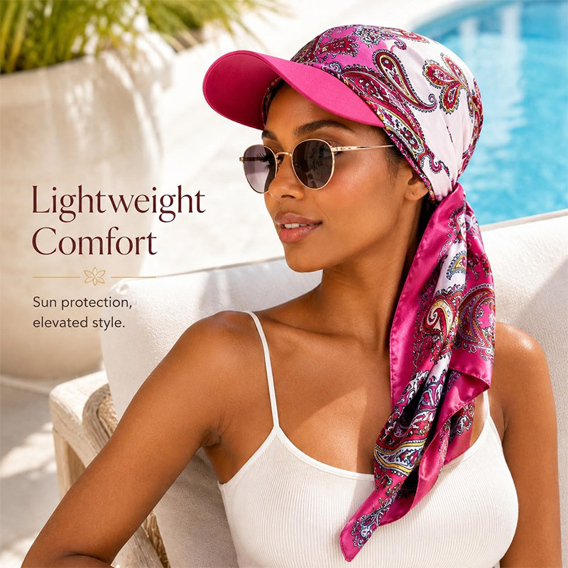 ファッションプリントスクエアスカーフ帽子女性用サテンバンダナ - Women'S Accessories Go Outdoors のレビューと価格