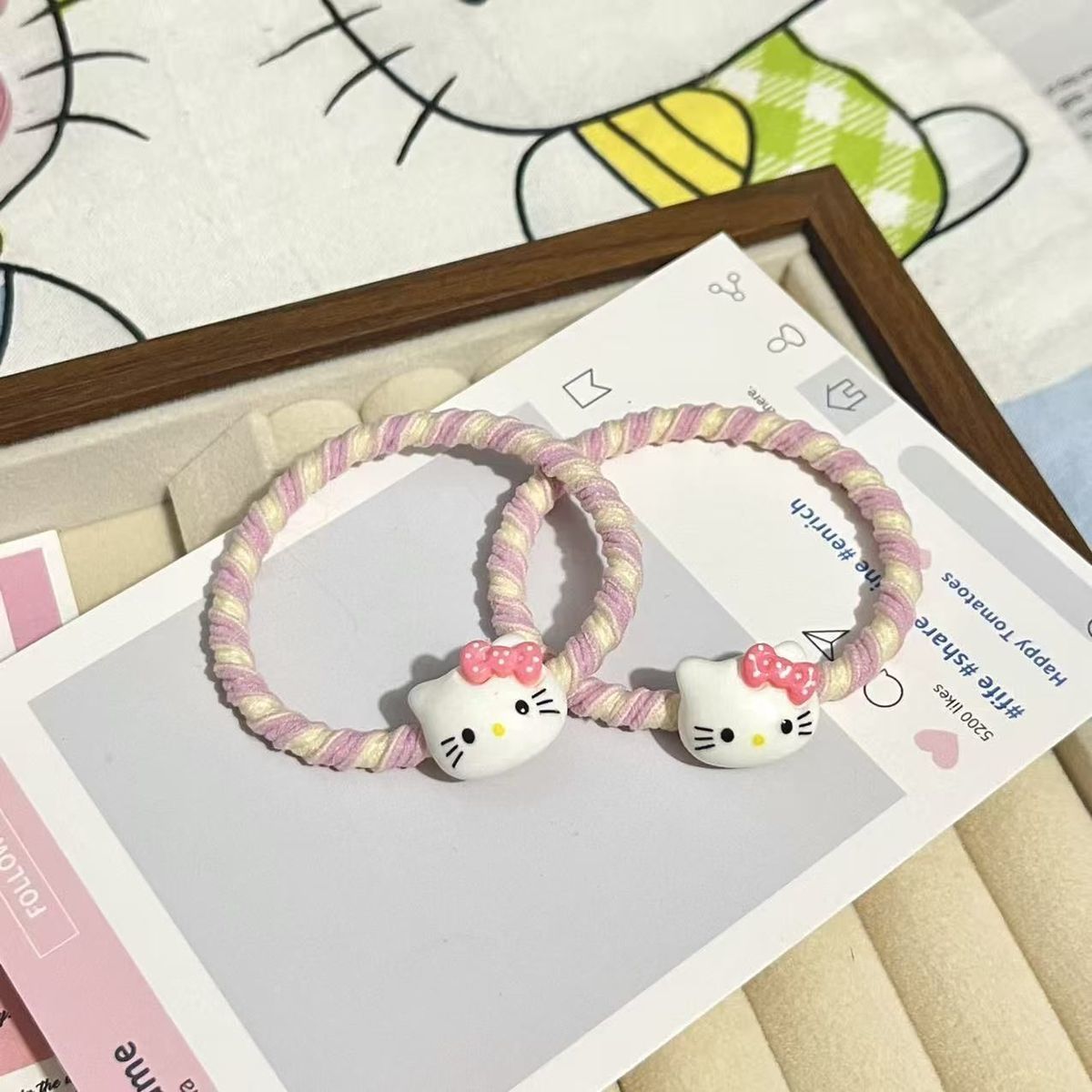 かわいいハローキティピンクのリボンKTヘアリングヘッドバンド - Hair Band Elastic のレビューと価格