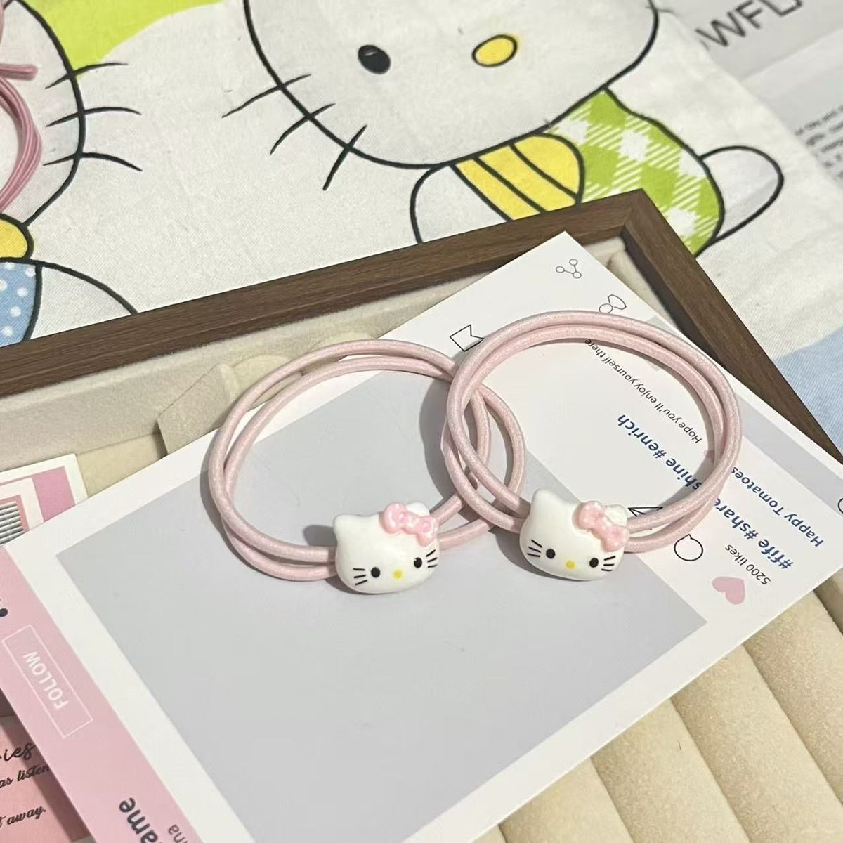 かわいいハローキティピンクのリボンKTヘアリングヘッドバンド - Hair Band Elastic のレビューと価格