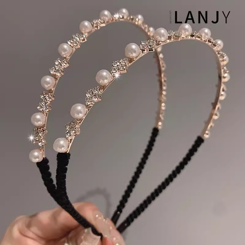 レトロパールラインストーン細いエッジのヘアバンドアクセサリー - Women'S Accessories Go Outdoors のレビューと価格