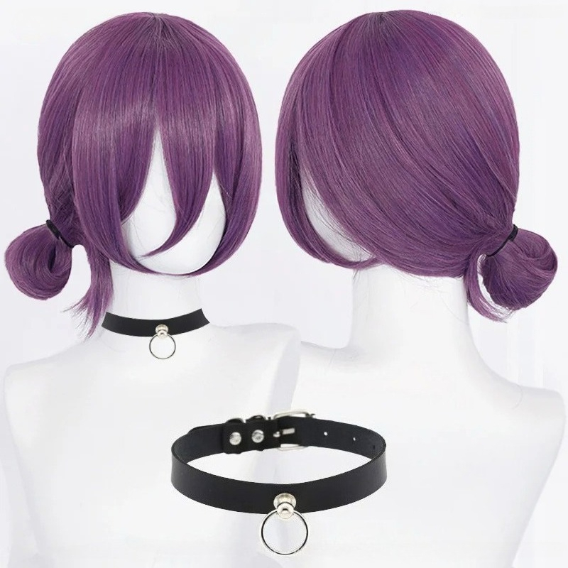 アニメレゼコスプレウィッグ 45 センチメートル紫ウィッグチ - Women Knight Accessories のレビューと価格