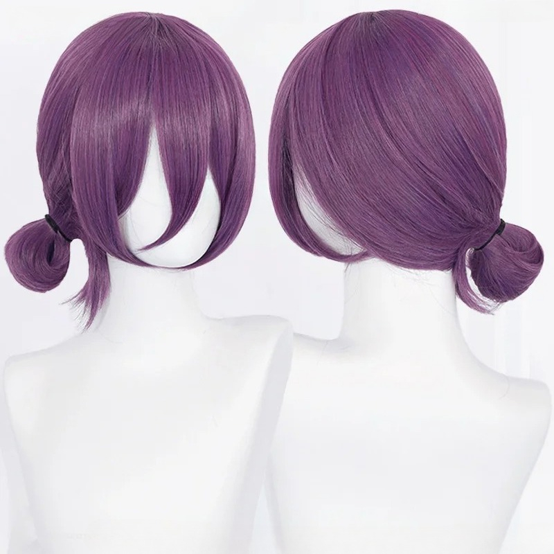 アニメレゼコスプレウィッグ 45 センチメートル紫ウィッグチ - Women Knight Accessories のレビューと価格