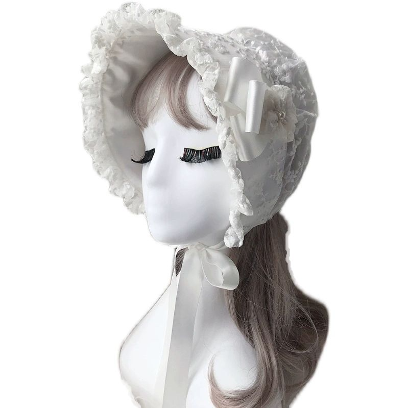 大人用ナイトキャップ バイザー レース ベビーボンネット 親 - Women Accessories Photos のレビューと価格