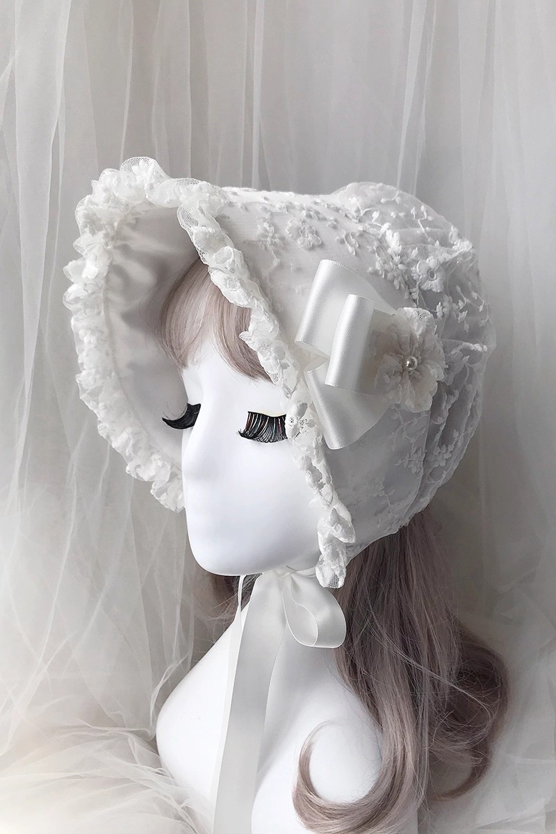 大人用ナイトキャップ バイザー レース ベビーボンネット 親 - Women Accessories Photos のレビューと価格